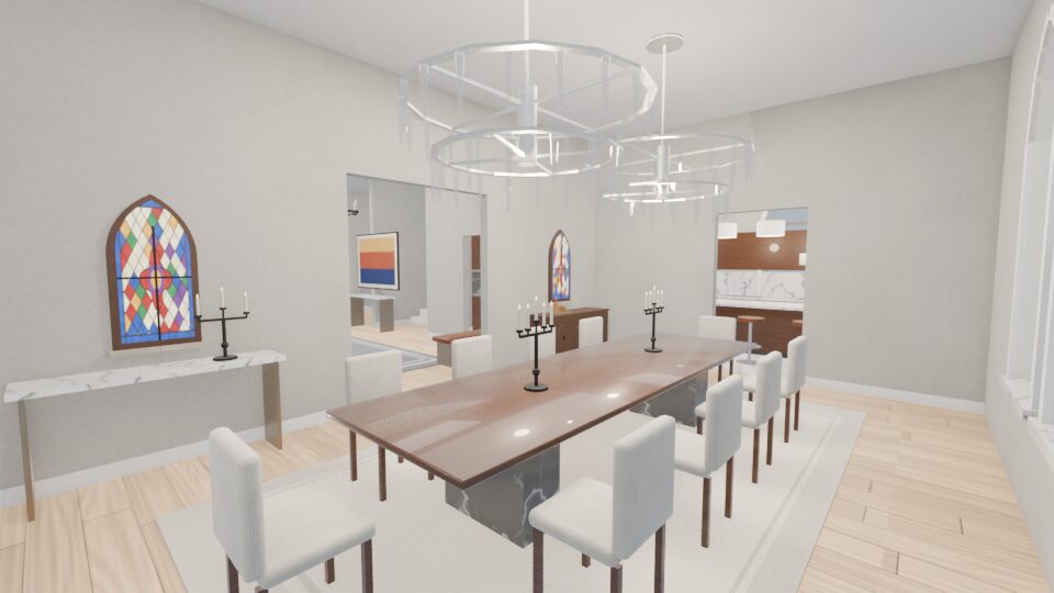 The dining gallery in the Woolworth Pinnacle