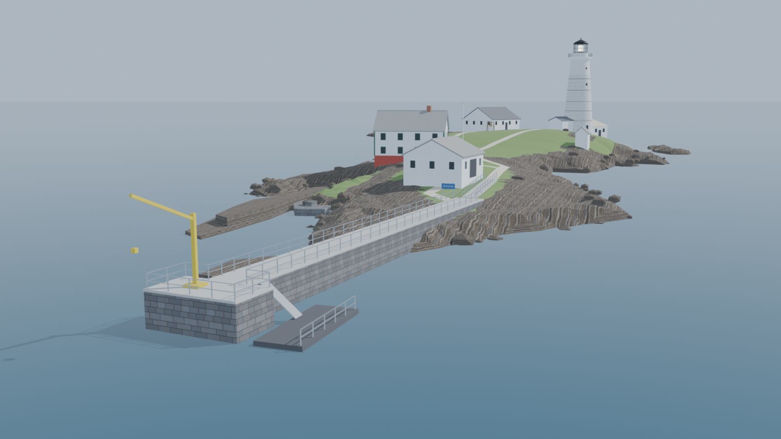 Landing pier, render