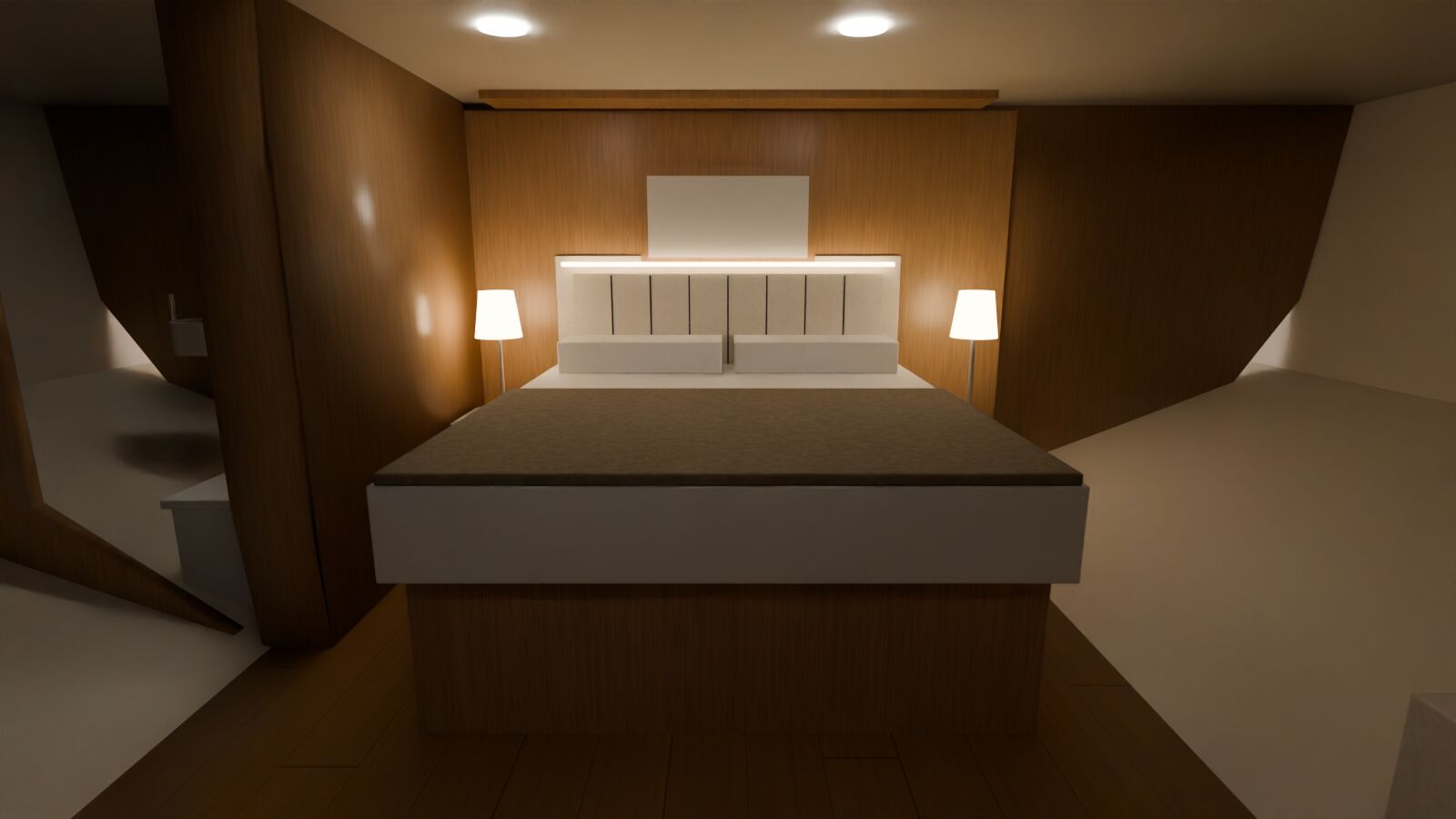 Master cabin, render