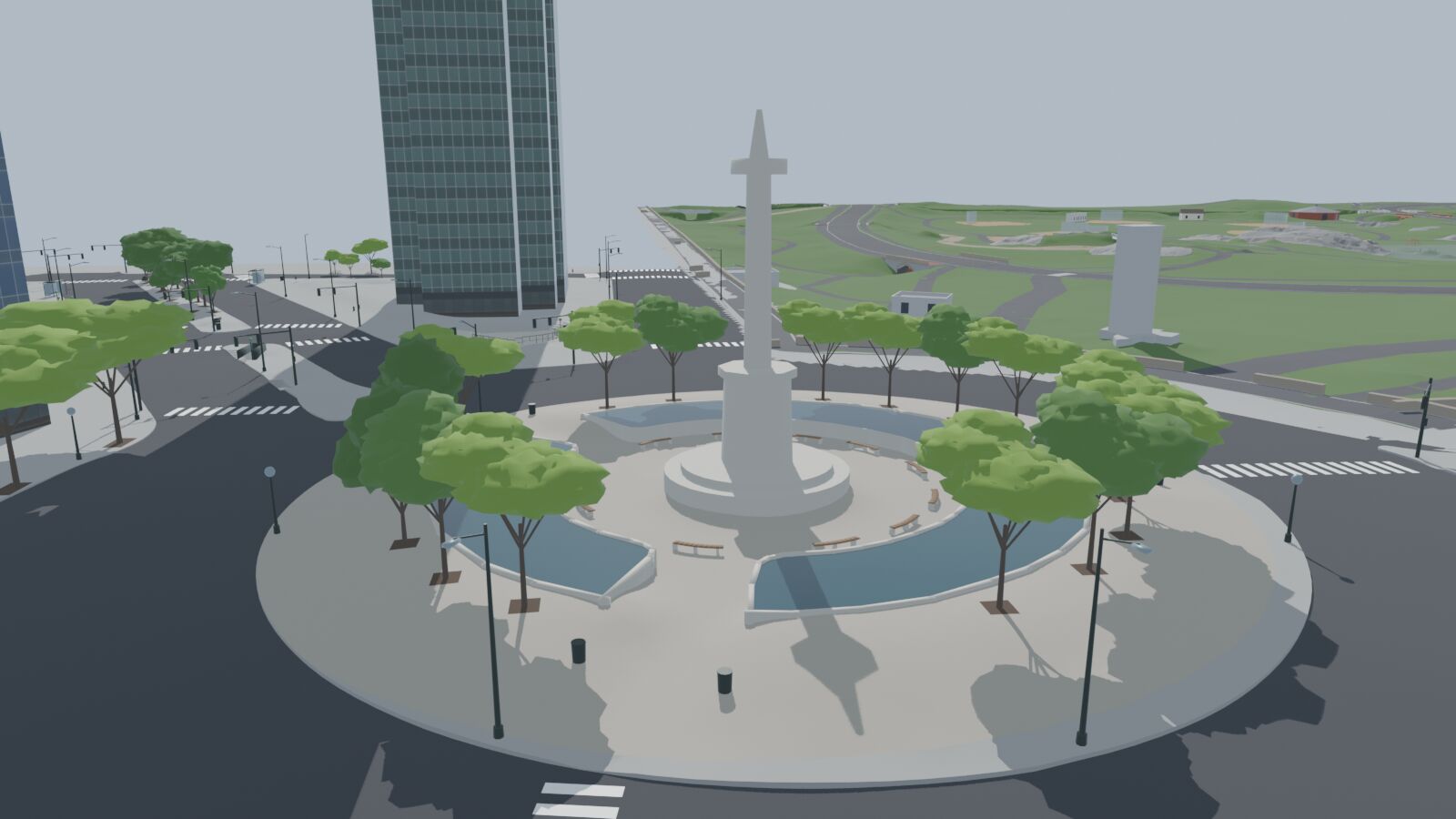 Columbus Circle, game model view